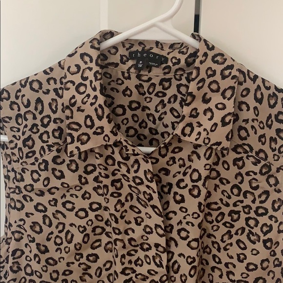 Theory Leopard Blouse - Picture 2 of 3